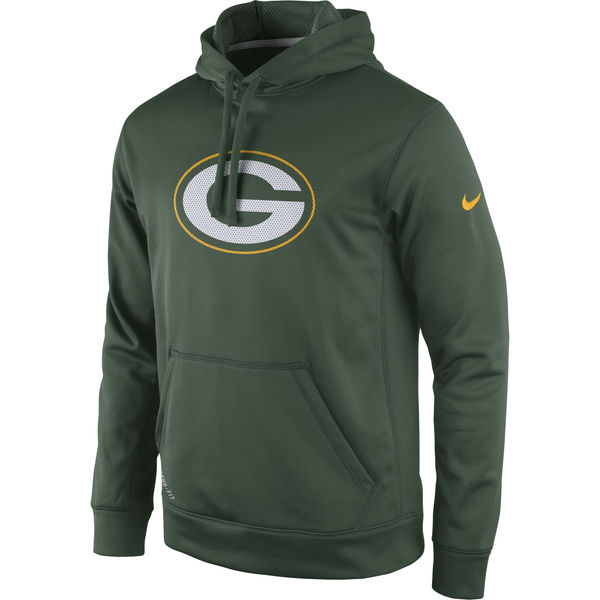 Men Green Bay Packers Nike Practice Performance Pullover Hoodie Green->green bay packers->NFL Jersey